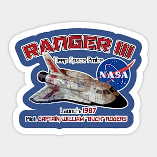 Buck Rogers Ranger 3, distressed Sticker